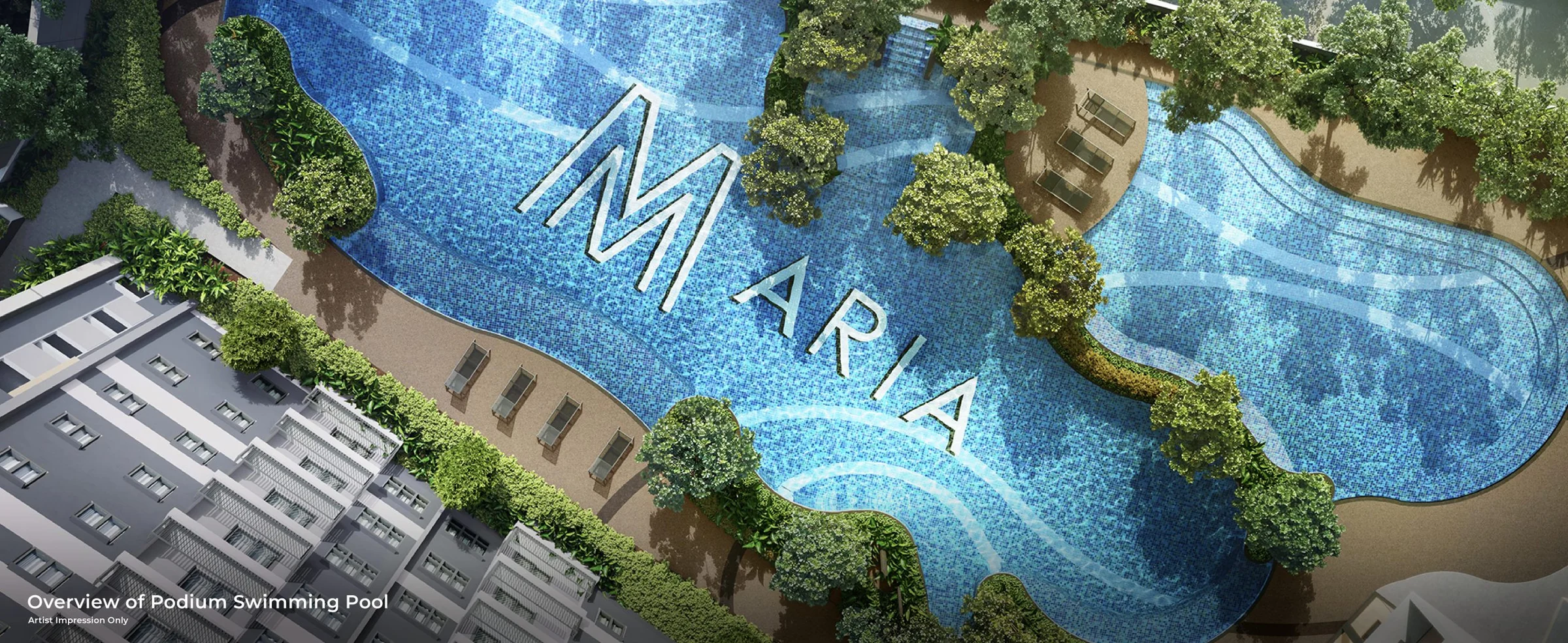 Overview of Podium Swimming Pool, artist impression